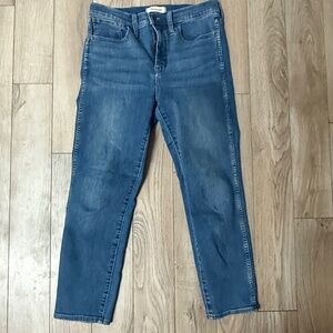 Madewell Stovepipe Roadtripper cropped Jean size 28